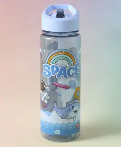 Fab N Funky Sipper Bottle with Space theme Print Blue - 700 ml