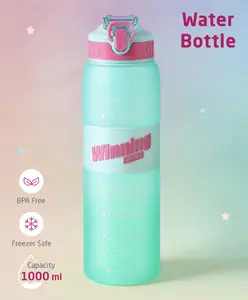 ZOE Freezer Safe & Leak Proof Sports Water Bottle Blue - 1000 ml