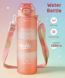 ZOE BPA Free Sports Water Bottle Pink - 1000 ml