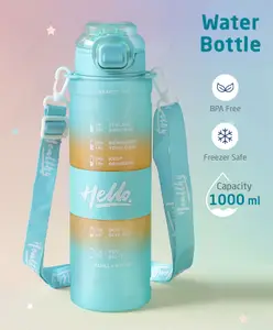 ZOE BPA Free Sports Water Bottle Sky Blue - 1000 ml
