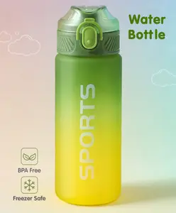 Fab N Funky Sports Water Bottle With Sports Print Green & Yellow - 700 ml