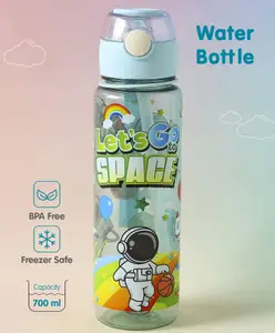 Fab N Funky Sipper Bottle with Space Theme Print Green - 700 ml