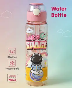 Fab N Funky Leak Proof & Freezer Safe Sipper Water Bottle Pink - 700 ml