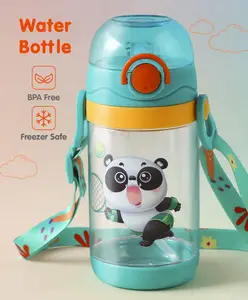 Fab N Funky Sipper Bottle with Panda Print Green - 450 ml