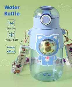 Fab N Funky Bear Print Leak Proof Sipper Bottle Blue - 680 ml