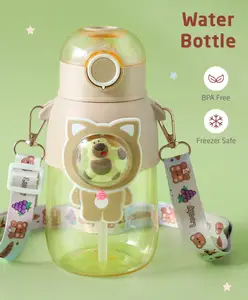 ZOE Bear Print Leak Proof Sipper Bottle Brown - 680 ml