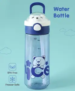 Fab N Funky Bear Theme Leak Proof Sipper Bottle Blue - 650 ml