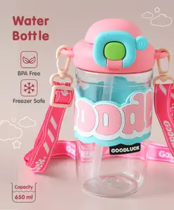 Fab N Funky Leak Proof BPA Free Sipper Bottle Pink - 650 ml