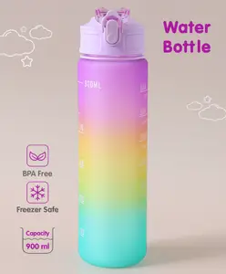 ZOE Leak Proof & Freezer Safe Sports Water Bottle Purple & Blue - 900 ml