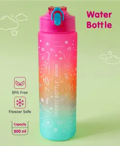 Fab N Funky Sports Sipper Water Bottle Pink - 800 ml