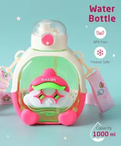 ZOE Leak Proof & Freezer Safe Sipper Water Bottle Pink - 1000 ml