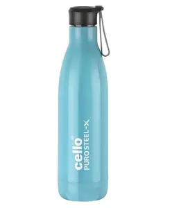 Cello Puro Steel-X Neo Insulated Water Bottle with Inner Steel and Outer Plastic Blue - 720 ml