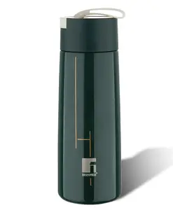 Bergner Walking Filter Flow Thermosteel Hot & Cold Bottle, 350 ml, Black