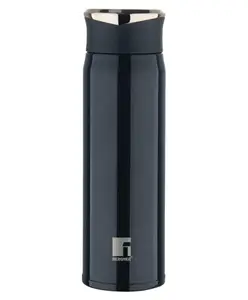 Bergner Walking Thermosteel Hot & Cold Bottle, 450 ml, Black