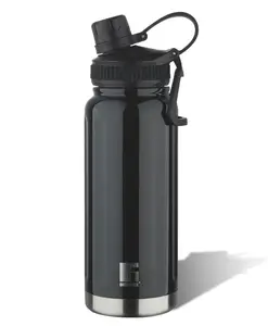 Bergner Walking Thermosteel Hot & Cold Bottle, 1200 ml, Black