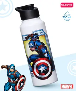 Play Nation Marvel Avengers Stainless Water Bottle|Leak Resistant|BPA Free|Rust Proof|750ml