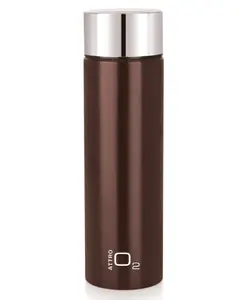 ATTRO O2 Stainless Steel Single Wall Insulated Water Bottle Brown - 1100 ml