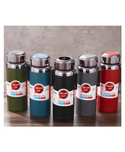 SCHOOLISH 800ML gym thermos motivation sports insulated smart temperature display stainless steel thermos vacuum water bottle - PACK OF 1 - COLOR MAY VARY