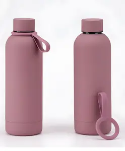 SCHOOLISH Custom Color BPA Insulated Stainless Steel 304 1000 ml Water Bottle with Small Mouth Travel Sport Gym Metal Finger Belt Outdoor Activity- PACK OF 1- COLOR MAY VARY