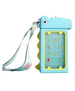 SCHOOLISH Dinosaur Shape Kids Water Bottle Straw and Spout Water Bottle with Lanyard for Girl Boys- PACK OF 1- COLOR MAY VARY