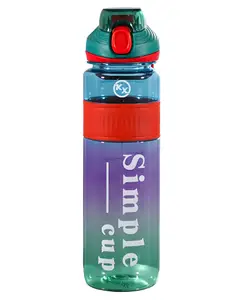 SCHOOLISH 750 ml Colorful silicone water cup with high aesthetic value direct drinking water cup student sports water cup summer plastic portable- PACK OF 1- COLOR MAY VARY