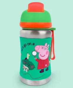 Rabitat Peppa Steelplay Water Bottle Go Green - 350 ml