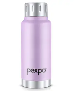 Pexpo Cameo Hot & Cold 300ml Stainless Steel Water Bottle|Orchid Purple| Vacuum Insulated| Leak Proof & BPA Free| Screw Cap| Office, School, Gym, & Travelling|Men, Women & Kids
