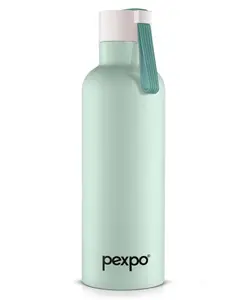 Pexpo Oslo Hot & Cold Stainless Steel Water Bottle |Thermosteel Flask|Vacuum Insulated |ISI Certified |500ml, Sea Green | Gift for Girls & Boys|Office | Home | Gym | Adults