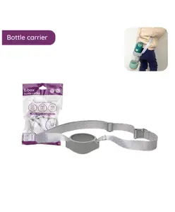 b.box Bottle Carrier with Adjustable Strap Durable & Machine Washable Recycled Materials - Cool Grey