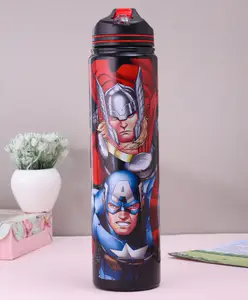 Avengers Stainless Steel Insulated Hot & Cold Sipper Water Bottle in Red - 700 ml