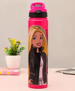 Barbie Stainless Steel Insulated Hot & Cold Sipper Bottle Pink - 700 ml