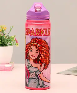 Barbie Stainless Steel Insulated Hot & Cold Sipper Bottle Pink & Purple - 500 ml