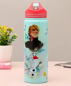 Disney Frozen Stainless Steel Insulated Hot & Cold Sipper Bottle Sky Blue - 500 ml