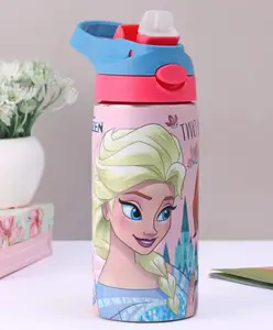Disney Frozen Stainless Steel Single Wall Sipper Bottle Pink - 500 ml