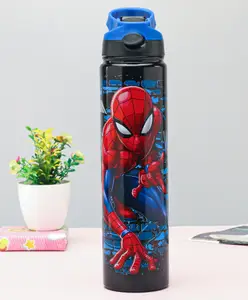 Spider Man Stainless Steel Insulated Hot and Cold Sipper Bottle Dark Blue - 700 ml