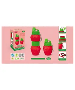 Sanjary Collapsible Folding Drink Juicy Bottle 600ml take to school ride hiking camping make your dring easy color design may vary