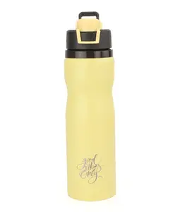 HOOM 304 Stainless Steel Flip-Top Cap Bottle 710ml Yellow