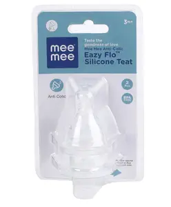 Mee Mee Anti Colic Easy Flow Silicone Teat Large - Pack of 2