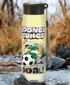 Milton Handy Design 650 (Looney Tunes - Bunny) Stainless Steel Leak Proof Water Bottle, 690 ml, Lemon Yellow