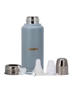 Adore Dr.Feed D2 Stainless Steel 3 Stage Double wall Insulated Hot and Cold Feeding Bottle-300ml - Blue