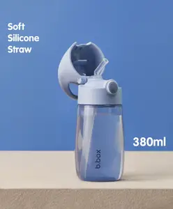 B.Box Drink Bottle Junior 380 ml Leakproof & Easy Carry Bottle for Toddlers & Preschoolers - Free-Flowing -Chill Out Blue