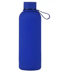 Azhari 750 ml Stainless Steel Thermos Vaccum Bottles Outdoor Sports Water Bottle With Silicon Handle (Pack of 1 ) Color May Vary