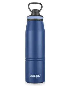 Pexpo Altros Stainless Steel Hot & Cold Vacuum Insulated Flask, 740 ml, Denim Blue | Leak Proof | Easy to Carry Loop Handle | Sports Water Bottle | Trekking | Gym | Office | Home | Kitchen