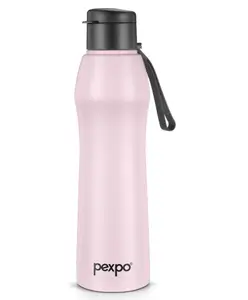 Pexpo Georgia Stainless Steel Sports/Fridge Sipper | Rosy Brown, 1000 ml | Single Walled Silicone Strap | BPA-free | Leak-Proof | Suitable for Home, Office, Travel, Men, Women & Kids