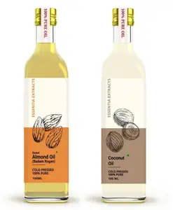 Essentia Extracts Cold-Pressed Almond Oil & Coconut Oil - 200 ml