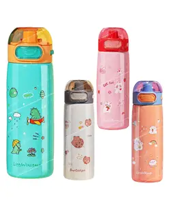 FunBlast Cartoon Print Vacuum Insulated Water Bottle - 1 Pc Random Color and Design