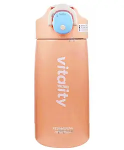 FunBlast BPA Free Stainless Steel Thermos Insulated Water Bottle Pink- 500 ML