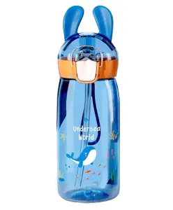 FunBlast Anti-Leak Under Sea World Print Water Bottle with Sipper - 550 ML