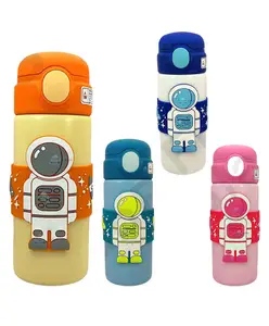 FunBlast Astronaut Theme Insulated Water Bottle with Straw - Pack of 1 Random Color