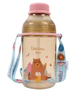 Toyshine Tritan Water Bottle With Straw Beige - 400 ml